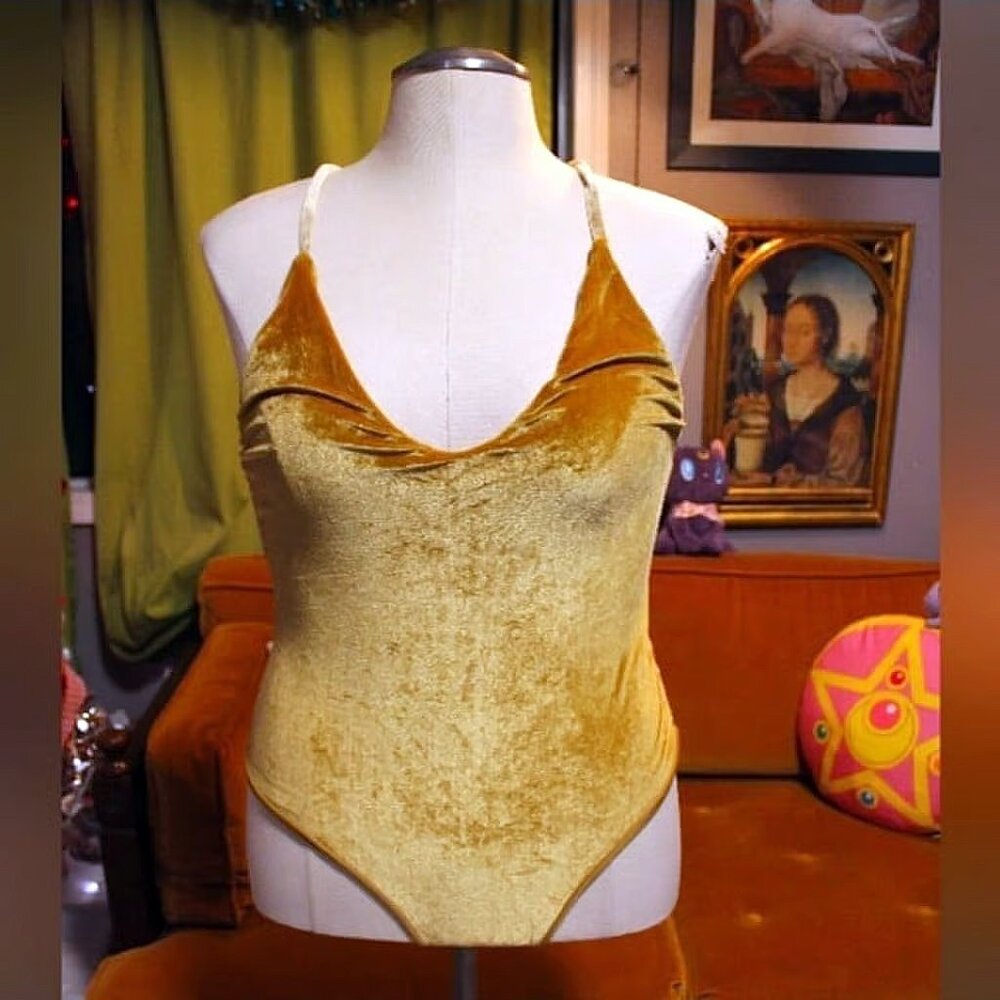 Gold Velvety Bodysuit